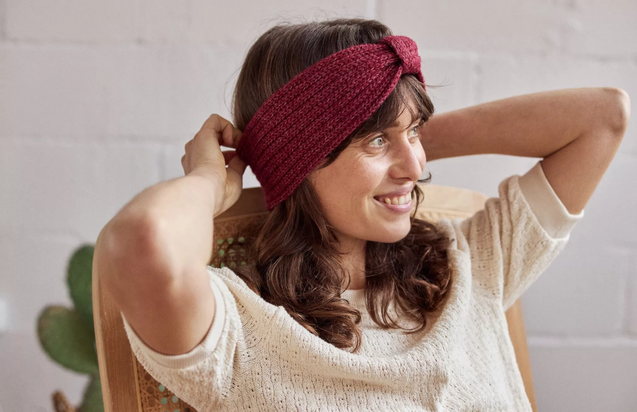 TWOTHIRDS Chapeaux-Bandeau En Tricot Rose