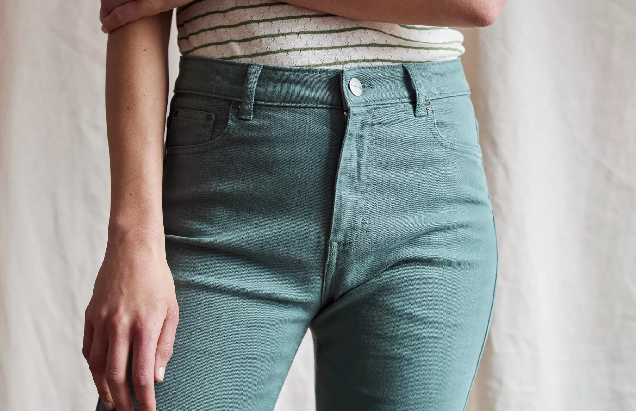 TWOTHIRDS Trousers-Cleopha Vert Ecume De Mer