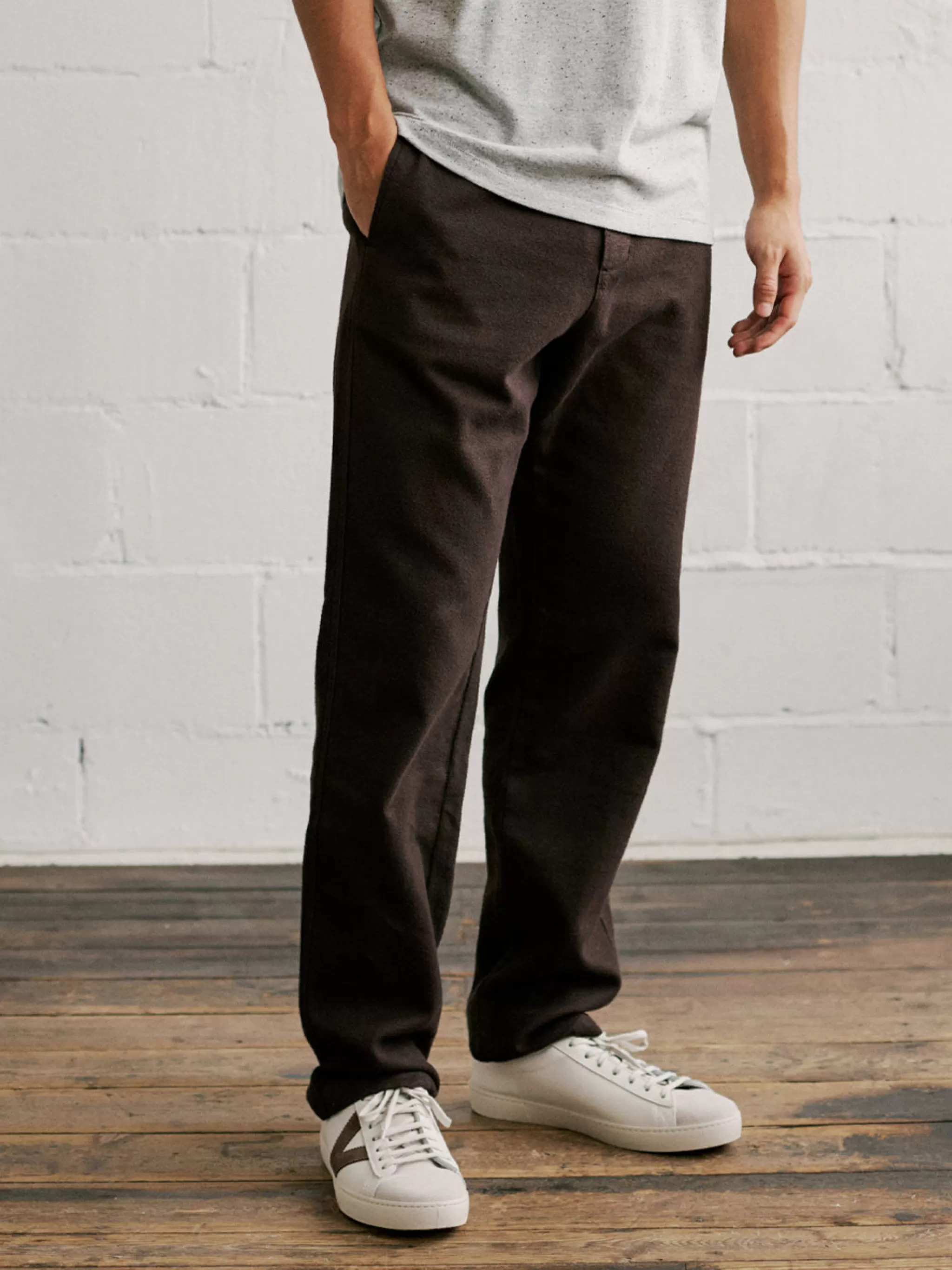 TWOTHIRDS Trousers-Sibsey Marron Fonce